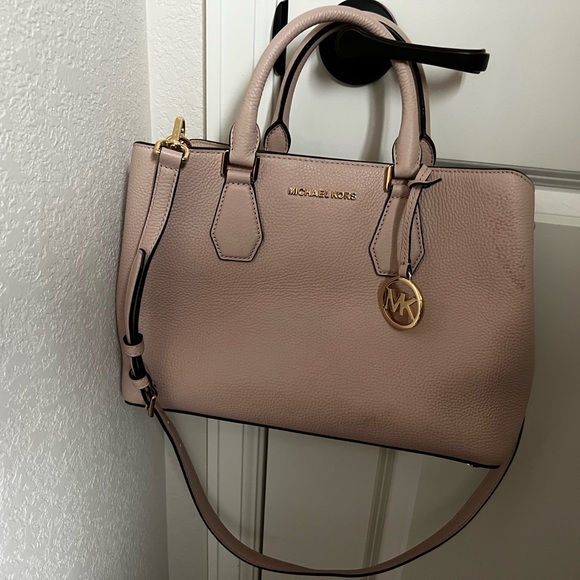 Michael Kors Camille Pebbled Leather Satchel - Picture 6 of 8